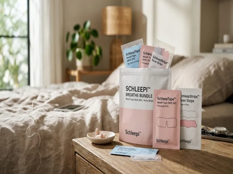 Schleepi Review and Product Guide. Mouth Tape and Nose Strips for Better Sleep.